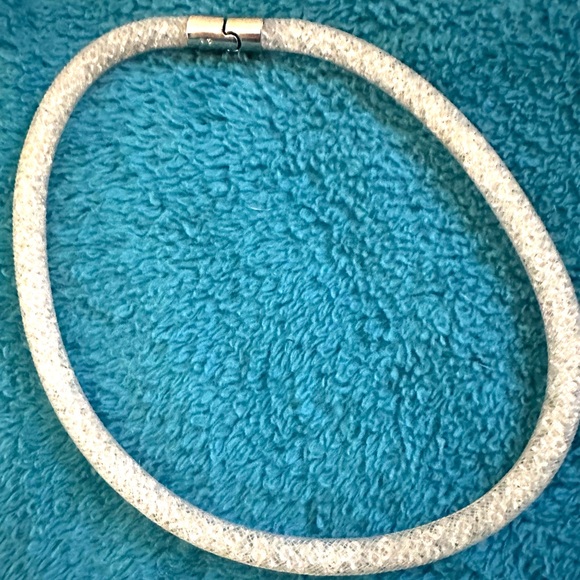Swarovski White Crystal Sparkling Mesh Necklace - Picture 1 of 5